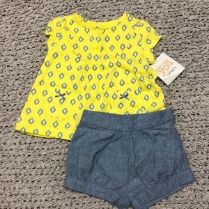 Baby girl shorts and shirt set